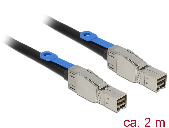 DeLOCK 83395 Serial Attached SCSI (SAS)-Kabel 2 m Schwarz