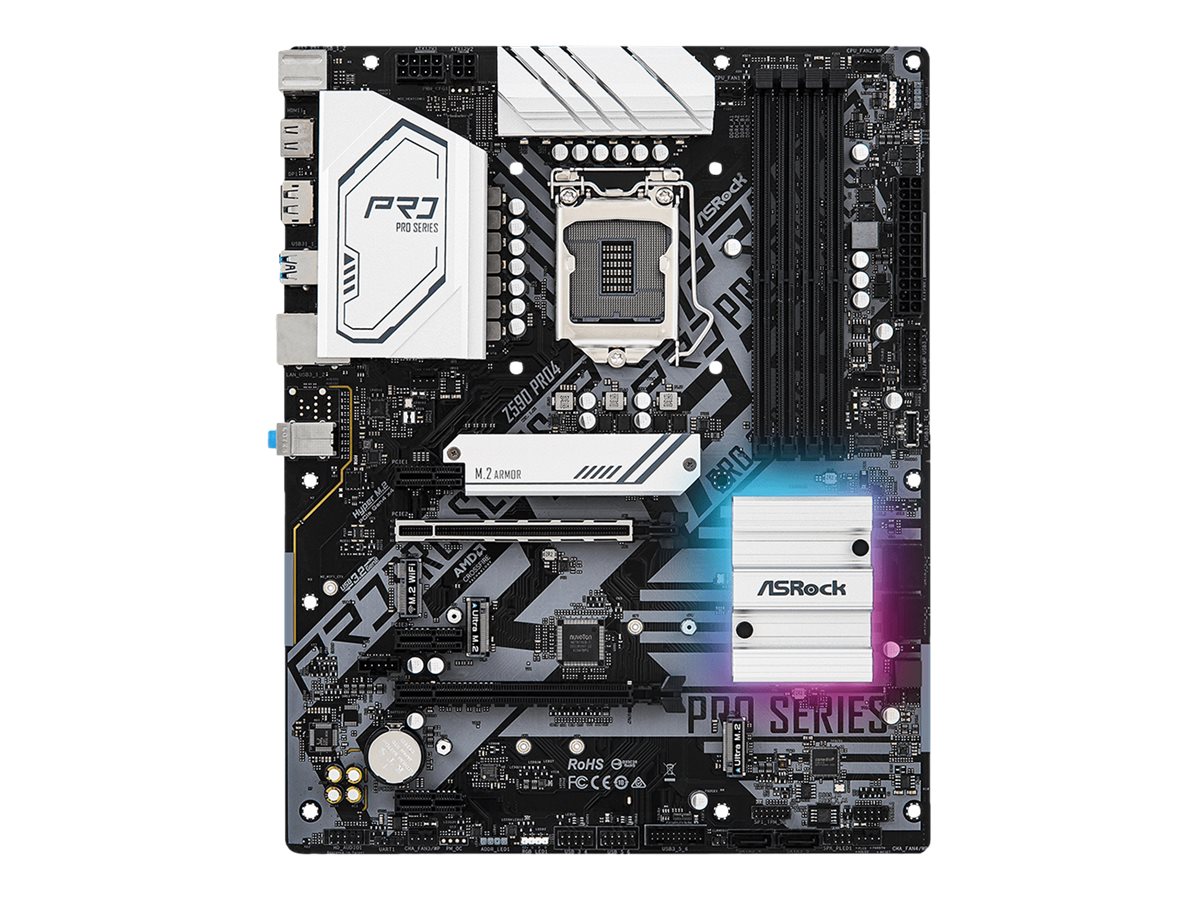 ASRock Z590 Pro4 - Motherboard - ATX - LGA1200-Sockel - Z590 Chipsatz - USB 3.2 Gen 1, USB 3.2 Gen 2, USB-C Gen 2x2 - 2.5 Gigabit LAN - Onboard-Grafik (CPU erforderlich)