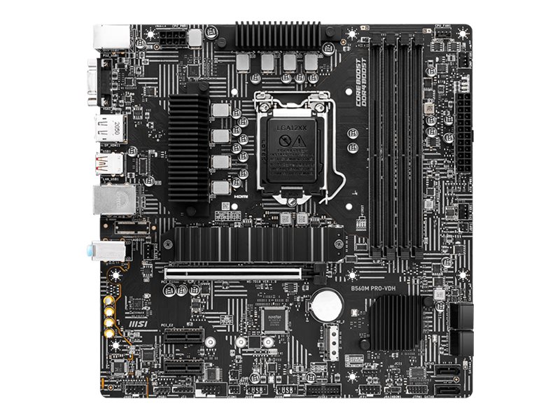 MSI B560M PRO-VDH - Motherboard - micro ATX - LGA1200-Sockel - B560 Chipsatz - USB 3.2 Gen 1, USB 3.2 Gen 2 - 2.5 Gigabit LAN - Onboard-Grafik (CPU erforderlich)