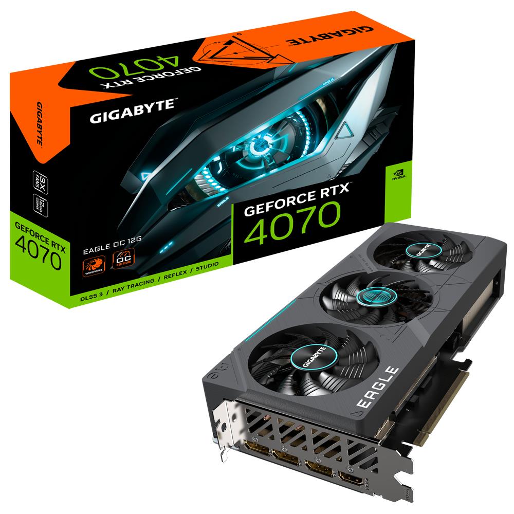 Gigabyte GV-N4070EAGLE OC-12GD Grafikkarte NVIDIA GeForce RTX 4070 12 GB GDDR6X