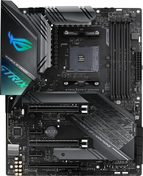 ASUS ROG Strix X570-F Gaming - Motherboard - ATX - Socket AM4 - AMD X570 Chipsatz - USB-C Gen2, USB 3.2 Gen 1, USB 3.2 Gen 2 - Gigabit LAN - Onboard-Grafik (CPU erforderlich) ASUS ROG Strix X570-F Gaming - Motherboard - ATX - Socket AM4 - AMD X570 Chipsatz - USB-C Gen2, USB 3.2 Gen 1, USB 3.2 Gen 2 - Gigabit LAN - Onboard-Grafik (CPU erforderlich)