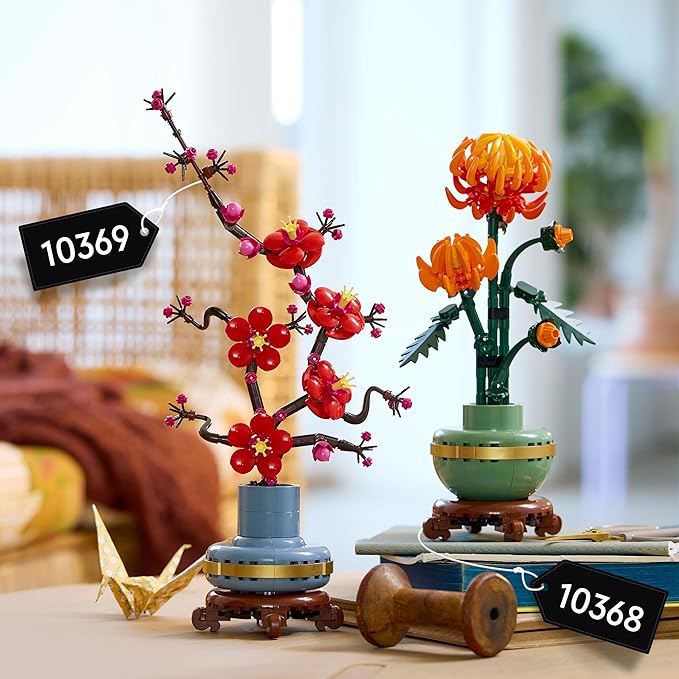 LEGO Botanicals Chrysantheme- Kreatives Bauset für Erwachsene - Pflegeleichte Spielzeug-Pflanze zum Verschenken - Blumendeko aus der Botanik Kollektion - Entspannende Aktivität 10368