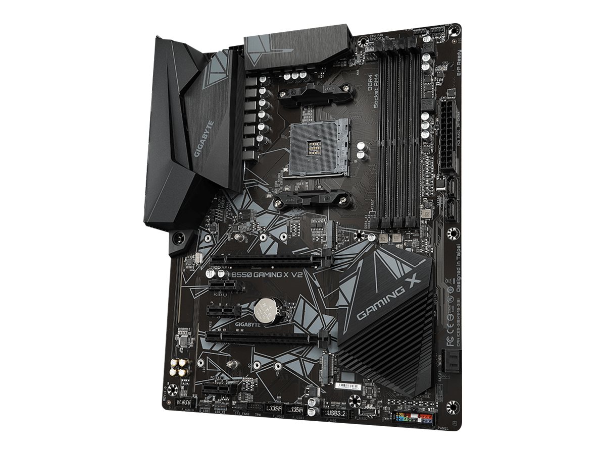 GIGABYTE B550 Gaming X V2 Mainboard – AMD Ryzen 5000 CPUs, 10+3 Phasen VRM, bis zu 4733 MHz DDR4, 1xPCIe 4.0 + 1xPCIe 3.0 M.2, 1GbE LAN, USB 3.2 Gen 2
