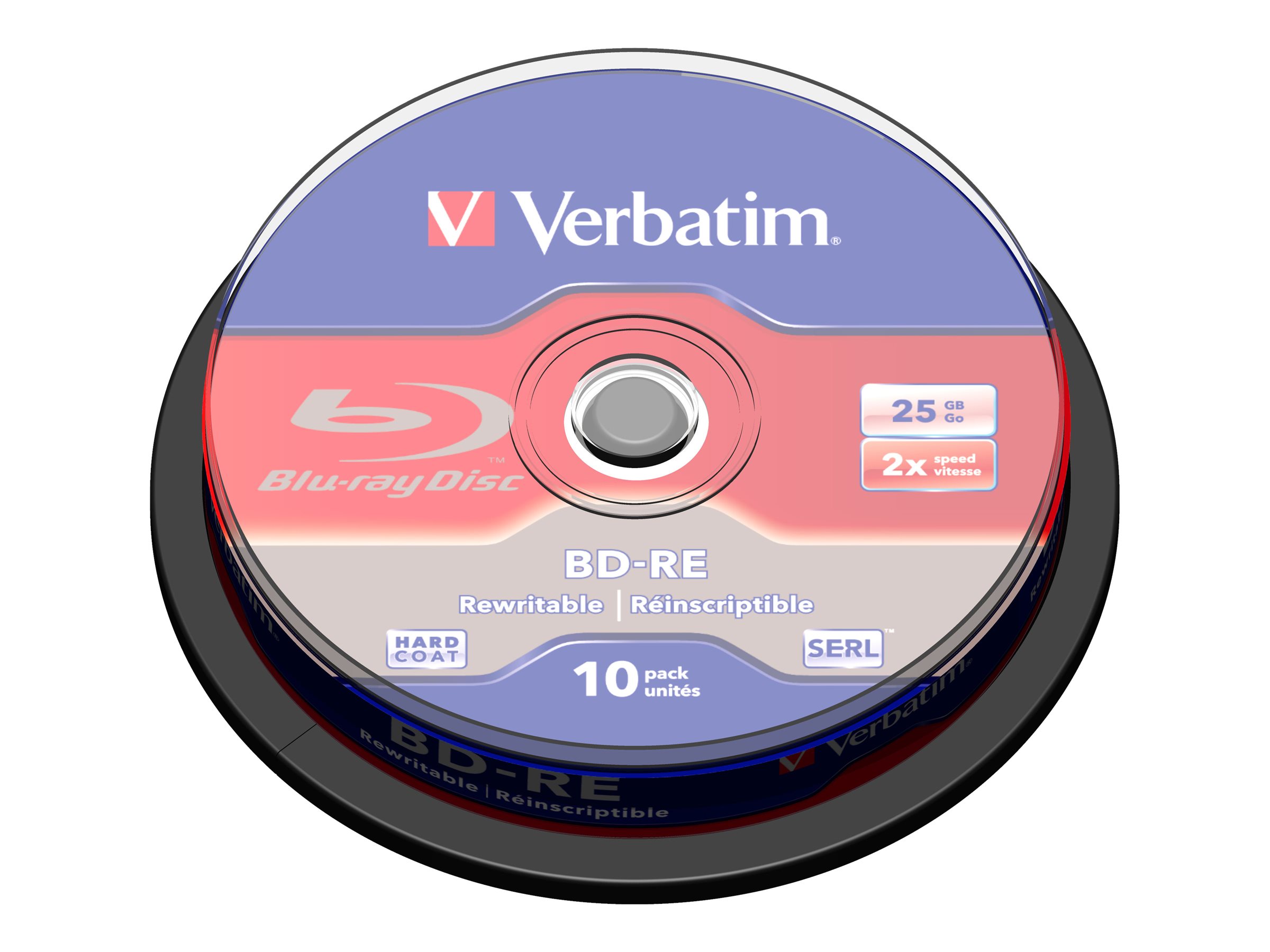 VERBATIM BD-RE 25GB RW 2x (10) CB WORM