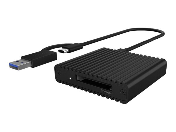 ICY BOX IB-CR404-C31, Kartenleser, CF Express 2.0 Type-B, USB 3.2 Gen 2, Status LED, Aluminium, Schwarz