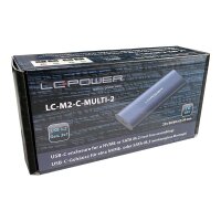 LC-Power LC-M2-C-MULTI-2 Speicherlaufwerksgehäuse SSD-Gehäuse Anthrazit M.2