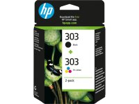 HP 303 2er-Pack Schwarz/Cyan/Magenta/Gelb Original...