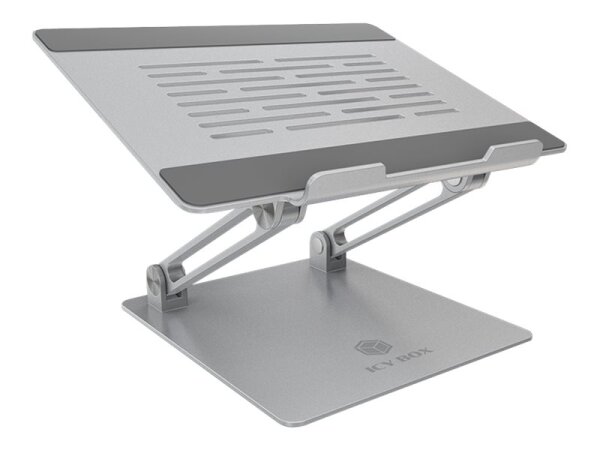 ICY BOX IB-NH300, Notebookhalter höhenverstellbar, Aluminium, für Notebooks bis 17" (43 cm)