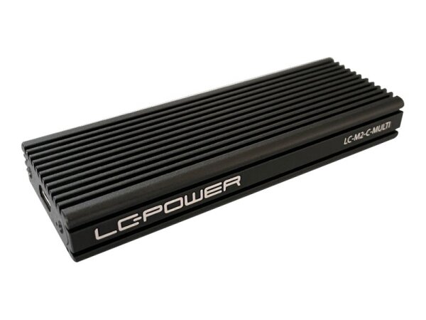 LC-Power LC-M2-C-MULTI Speicherlaufwerksgehäuse SSD-Gehäuse Schwarz M.2