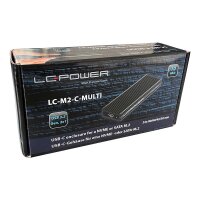 LC-Power LC-M2-C-MULTI Speicherlaufwerksgehäuse SSD-Gehäuse Schwarz M.2