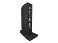 ICY BOX IB-DK2252AC, 12 in 1 USB 3.2 Gen 1 Notebook DockingStation, USB 3.2 Gen 1 auf: 6x USB 3.2 Gen 1+2x DP™, 2x HDMI®+1x GigabitLAN + Audio + Charger