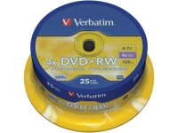 Verbatim DVD+RW Matt Silver 4,7 GB 25 Stück(e)