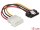 Delock Kabel Power SATA HDD > Molex 4 Pin Stecker mit Metall Clip - gerade