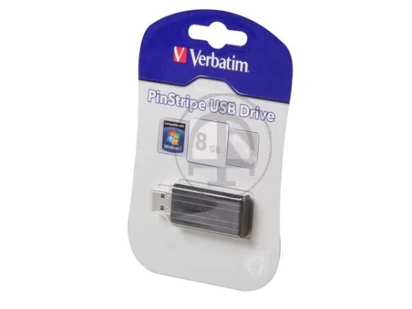 Verbatim PinStripe - USB-Stick 8 GB - Schwarz
