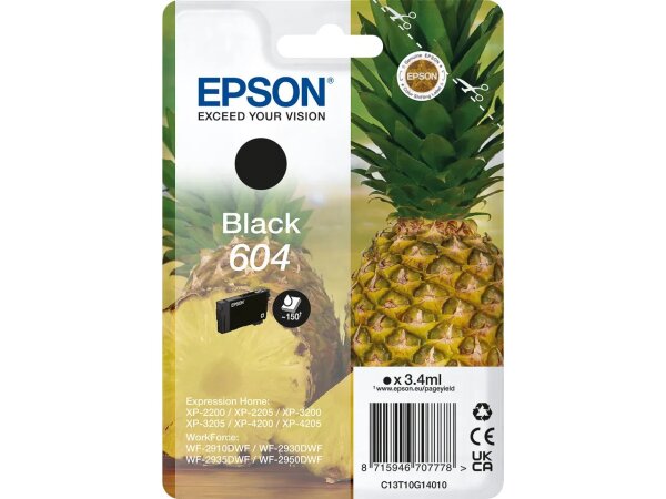 Epson 604 Druckerpatrone 1 Stück(e) Original Standardertrag Schwarz