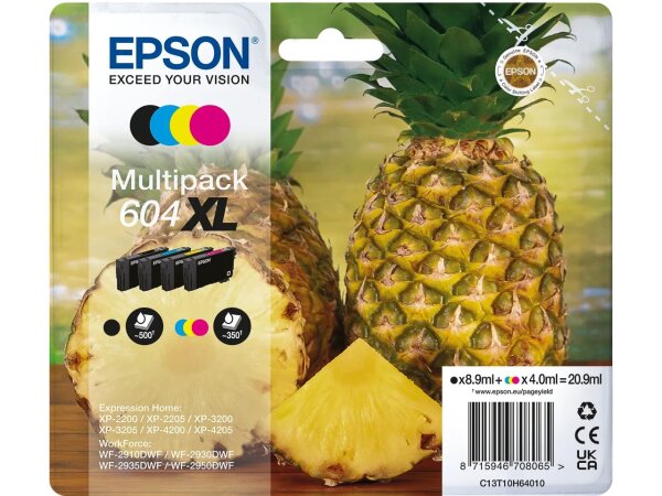 Epson 604XL Druckerpatrone 4 Stück(e) Original Hohe (XL-) Ausbeute Schwarz, Cyan, Magenta, Gelb