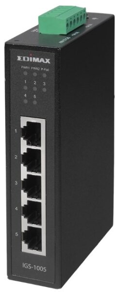 Edimax Industrieller 5-Port Gigabit DIN-Schienen-Switch