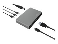 ICY BOX IB-HUB801-TB4, Thunderbolt™ 4 Type-C® HUB auf 3x Thunderbolt 4 und 1x USB 3.2 Gen 2 Type-A Schnittstellen