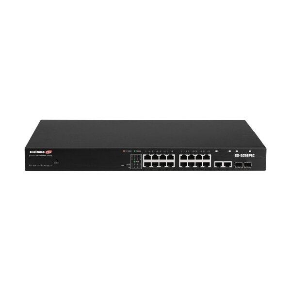 Edimax VLAN 18-Port Gigabit PoE+ Web Smart Switch mit 2 Gigabit RJ45/SFP Ports