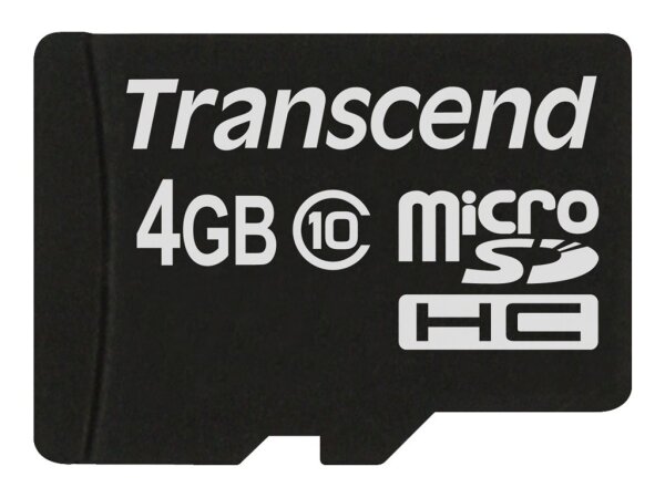 Transcend TS4GUSDC10 Speicherkarte 4 GB MicroSDHC NAND Klasse 10