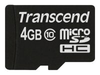 Transcend TS4GUSDC10 Speicherkarte 4 GB MicroSDHC NAND...