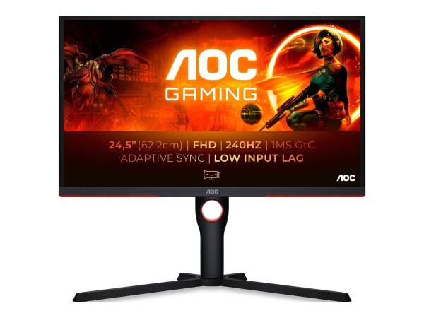 AOC G3 25G3ZM/BK Computerbildschirm 62,2 cm (24.5") 1920 x 1080 Pixel Full HD Schwarz, Rot