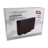 LC-Power LC-35U3-HYDRA Speicherlaufwerksgehäuse HDD-Gehäuse Schwarz 3.5"
