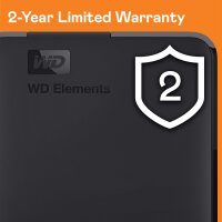 Western Digital Elements Portable Externe Festplatte 4 TB 2.5" USB 3.2 Gen 1 (3.1 Gen 1) Schwarz