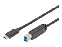 Digitus USB Typ-C Anschlusskabel, Typ-C auf B