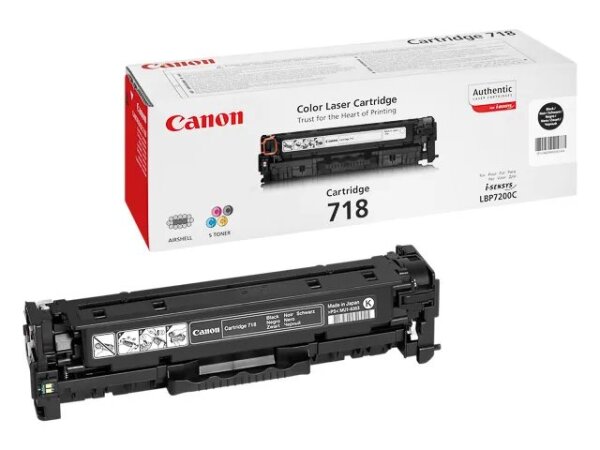 Canon CRG-718 Bk Tonerkartusche 1 Stück(e) Original Schwarz