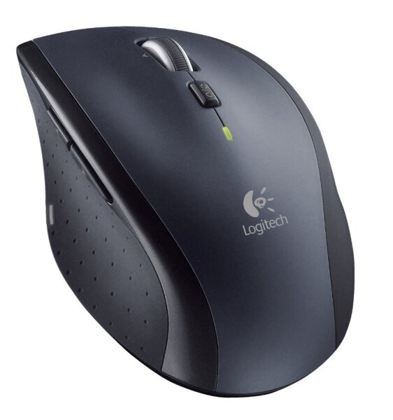 Logitech M705 Marathon - optische Maus - kabellos - grau/schwarz