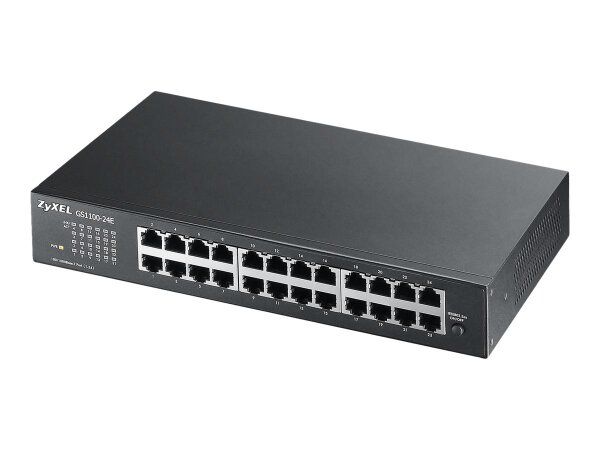 Zyxel GS1100-24E Unmanaged Gigabit Ethernet (10/100/1000) Schwarz