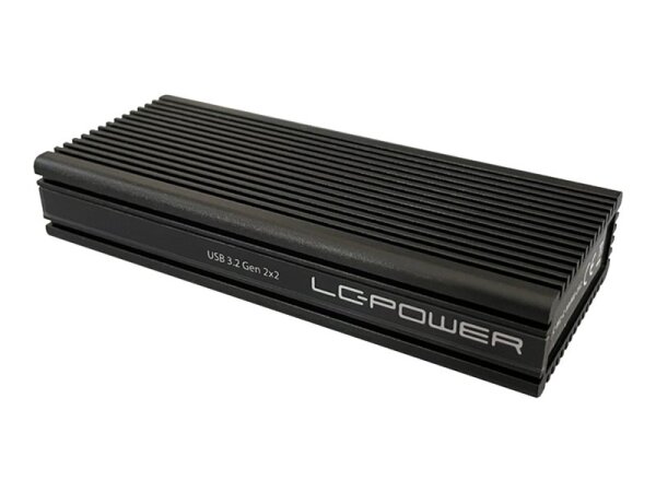 LC-Power LC-M2-C-NVME-2X2 Speicherlaufwerksgehäuse SSD-Gehäuse Schwarz M.2