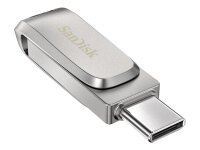 SanDisk Ultra Dual Drive Luxe USB-Stick 64 GB USB Type-A / USB Type-C 3.2 Gen 1 (3.1 Gen 1) Edelstahl