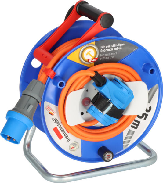 Brennenstuhl Kabeltrommel Garant CEE 3 IP44 Camping/Maritim 23+2m blau/orange