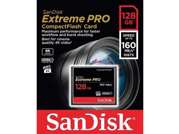 SanDisk 128GB Extreme Pro CF 160MB/s Kompaktflash