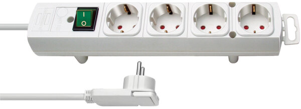 Brennenstuhl Comfort-Line Plus Steckdosenleiste 4-fach mit Flachstecker weiß 2m