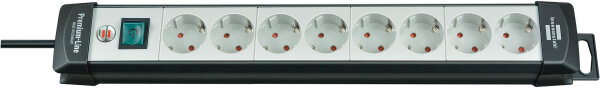 Brennenstuhl Premium-Line 8-fach mit Schalter schwarz/lichtgrau, 3 m