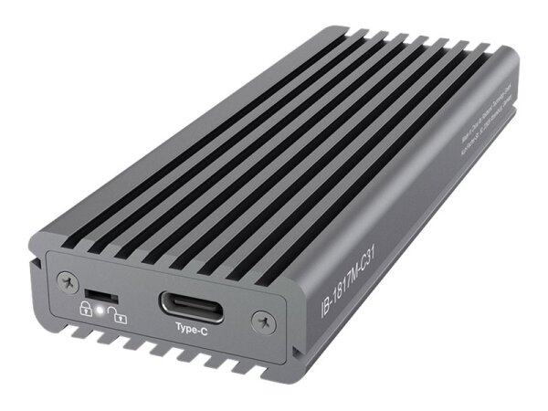 ICY BOX IB-1817M-C31, Type-C® USB 3.2 Gen 2 zu PCIe NVMe M.2 2230/2242/2260/2280 SSD Gehäuse mit Schreibschutz