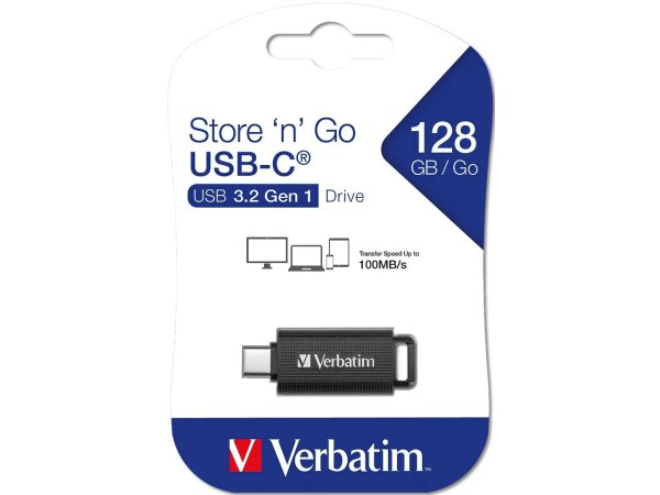 Verbatim Store n Go USB-Stick 128 GB USB Typ-C 3.2 Gen 1 (3.1 Gen 1) Schwarz