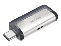 SanDisk Ultra Dual Drive USB Type-C USB-Stick 128 GB USB Type-A / USB Type-C 3.2 Gen 1 (3.1 Gen 1) Schwarz, Silber