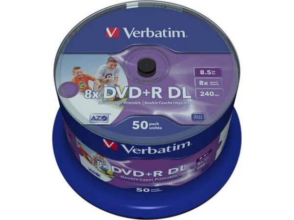 Verbatim 43703 DVD-Rohling 8,5 GB DVD-R 50 Stück(e)