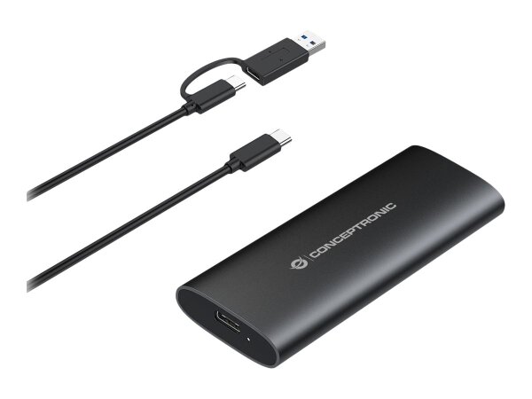 Conceptronic StreamVault DANTE04B Speicherlaufwerksgehäuse SSD-Gehäuse Schwarz M.2