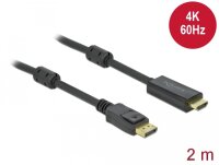 Delock Aktives DisplayPort 1.2 zu HDMI Kabel 4K 60 Hz 2 m
