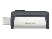 SanDisk Ultra Dual Drive USB Type-C USB-Stick 64 GB USB Type-A / USB Type-C 3.2 Gen 1 (3.1 Gen 1) Schwarz, Silber