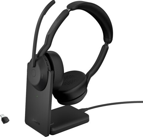 Jabra Evolve2 55 UC Stereo mit Link380a/390a u. faltbare LS