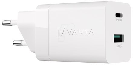 VARTA Ladegerät 2 Port, 38 W, 1x USB-C + 1x USB-A, QC 3.0 Netzteil