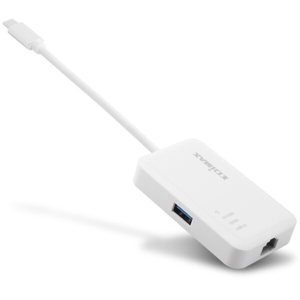 Edimax USB-C Hub auf 3 Port USB 3.0 + Gigabit Ethernet Anschluss