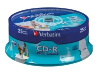 Verbatim CD-R AZO Wide Inkjet Printable 700 MB 52x 25...