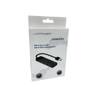 LC-Power LC-HUB-U3-4-V2 Schnittstellen-Hub USB 3.2 Gen 1 (3.1 Gen 1) Type-A 5 Mbit/s Schwarz